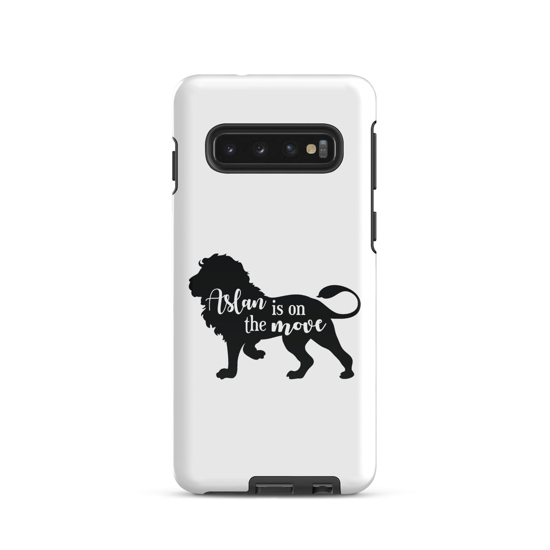 Christian Phone Case Aslan Is On The Move White for Samsung® Samsung® Phone Cases Glossy Samsung Galaxy S10 