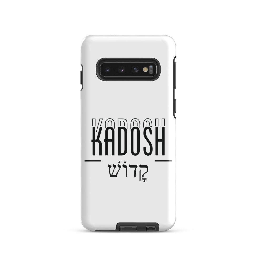 Christian Phone Case Kadosh Hebrew White for Samsung® Samsung® Phone Cases Glossy Samsung Galaxy S10 