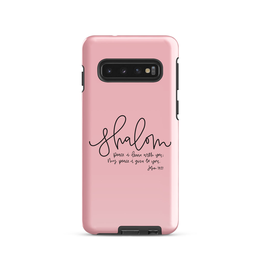 Christian Phone Case Shalom Pink for Samsung® Samsung® Phone Cases Glossy Samsung Galaxy S10 