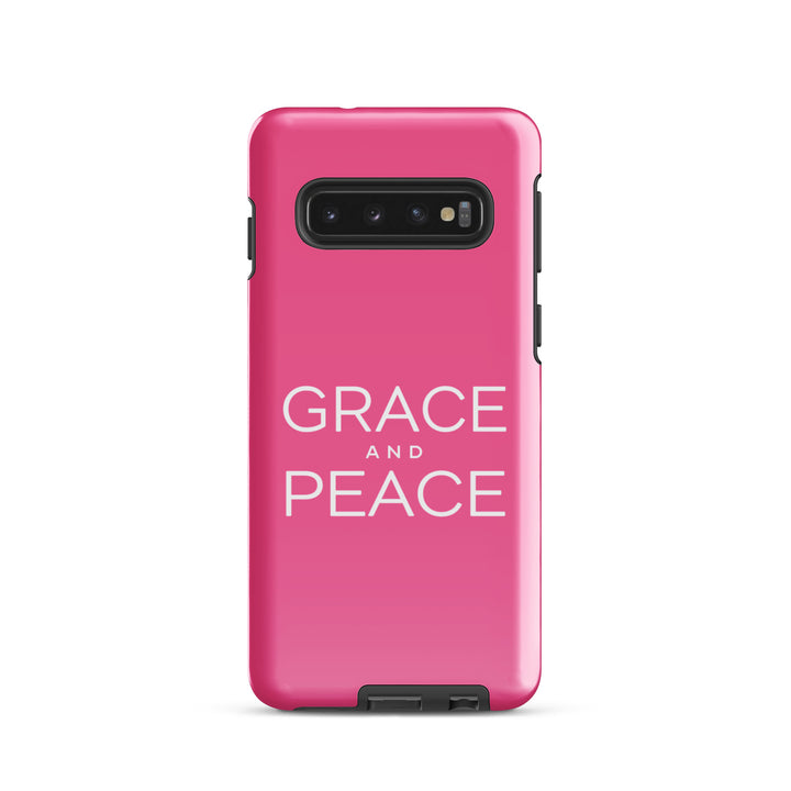 Christian Phone Case Grace and Peace Pink for Samsung® Samsung® Phone Cases Glossy Samsung Galaxy S10 