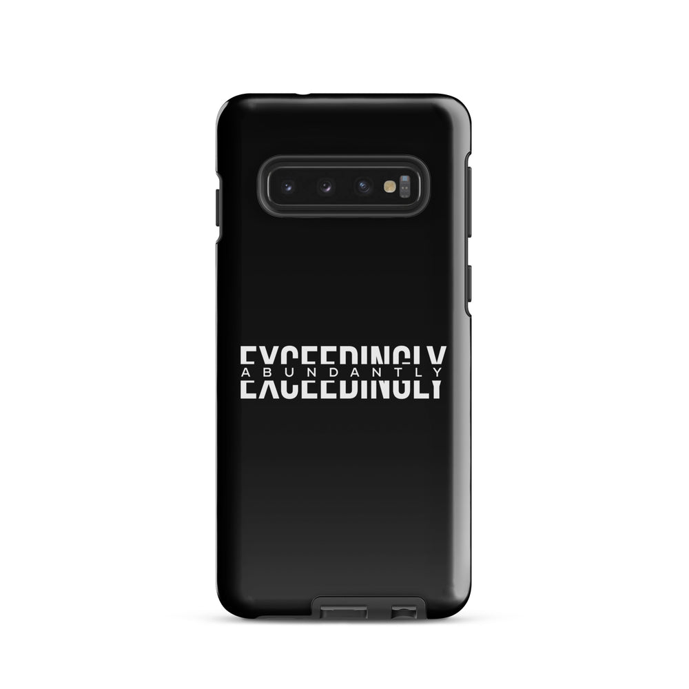 Christian Phone Case Exceedingly Abundantly Black for Samsung® Samsung® Phone Cases Glossy Samsung Galaxy S10 