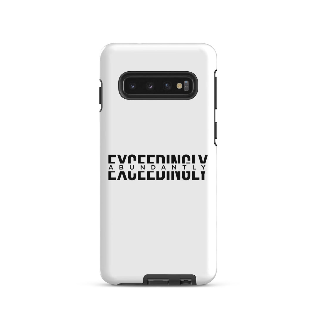 Christian Phone Case Exceedingly Abundantly White for Samsung® Samsung® Phone Cases Glossy Samsung Galaxy S10 