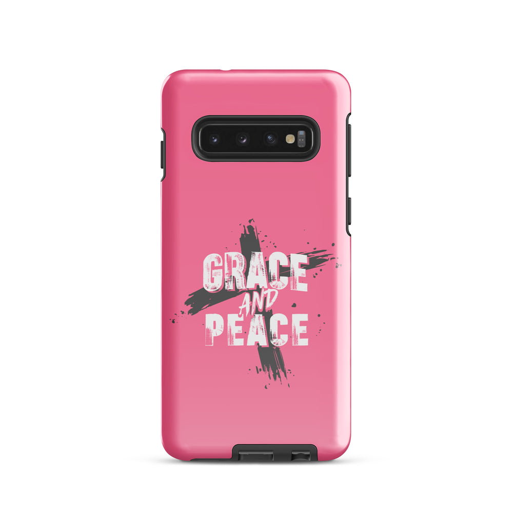 Christian Phone Case Grace and Peace Pink for Samsung® Samsung® Phone Cases Glossy Samsung Galaxy S10 