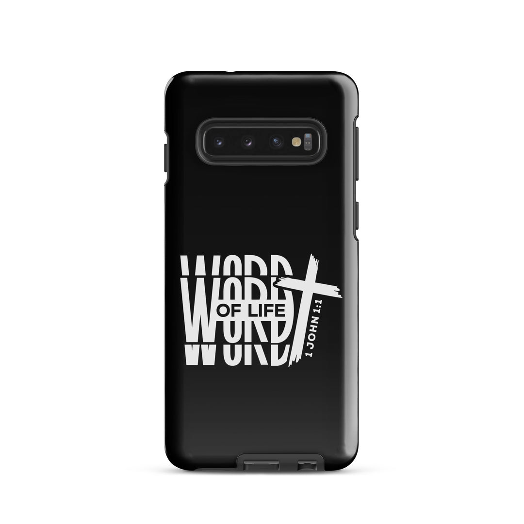 Christian Phone Case Word of Life Cross Black for Samsung® Samsung® Phone Cases Glossy Samsung Galaxy S10 