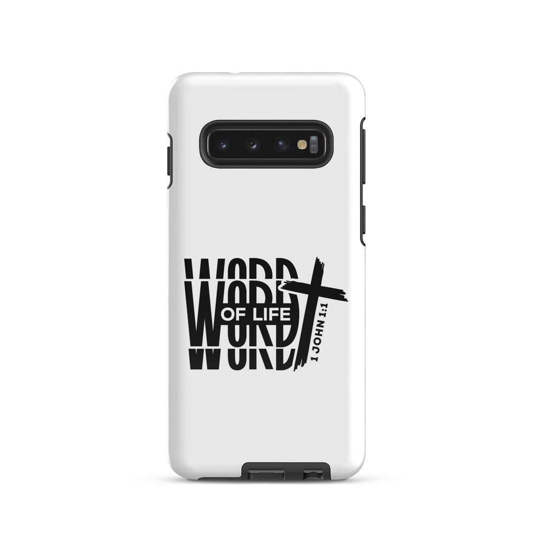 Christian Phone Case Word of Life Cross White for Samsung® Samsung® Phone Cases Glossy Samsung Galaxy S10 