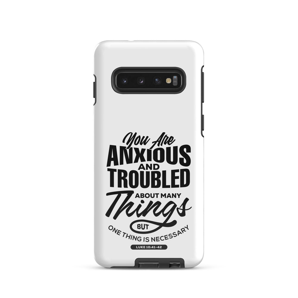 Christian Phone Case Anxious And Troubled White for Samsung® Samsung® Phone Cases Glossy Samsung Galaxy S10 