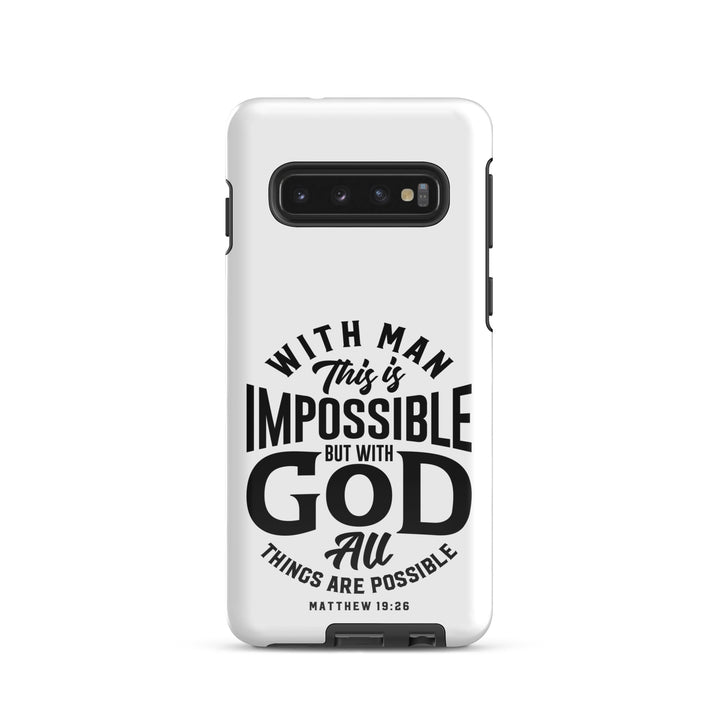 Christian Phone Case All Things Possible White for Samsung® Samsung® Phone Cases Glossy Samsung Galaxy S10 