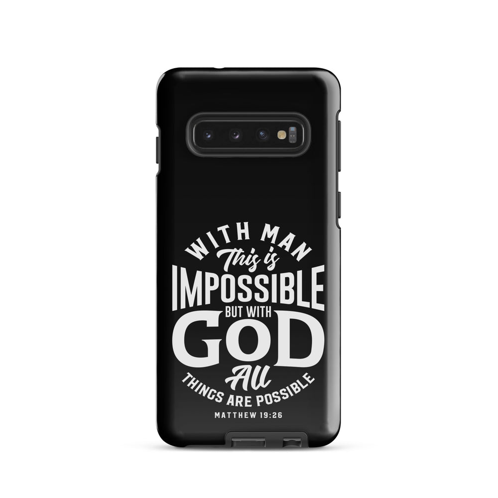 Christian Phone Case All Things Possible Black for Samsung® Samsung® Phone Cases Glossy Samsung Galaxy S10 