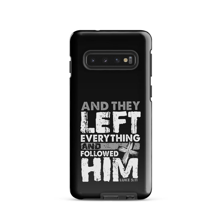 Christian Phone Case Left Everything Cross Black for Samsung® Samsung® Phone Cases Glossy Samsung Galaxy S10 