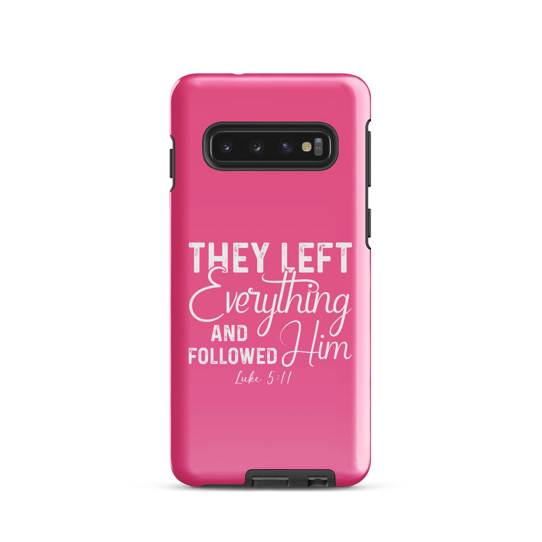 Christian Phone Case Left Everything Pink  for Samsung® Samsung® Phone Cases Glossy Samsung Galaxy S10 