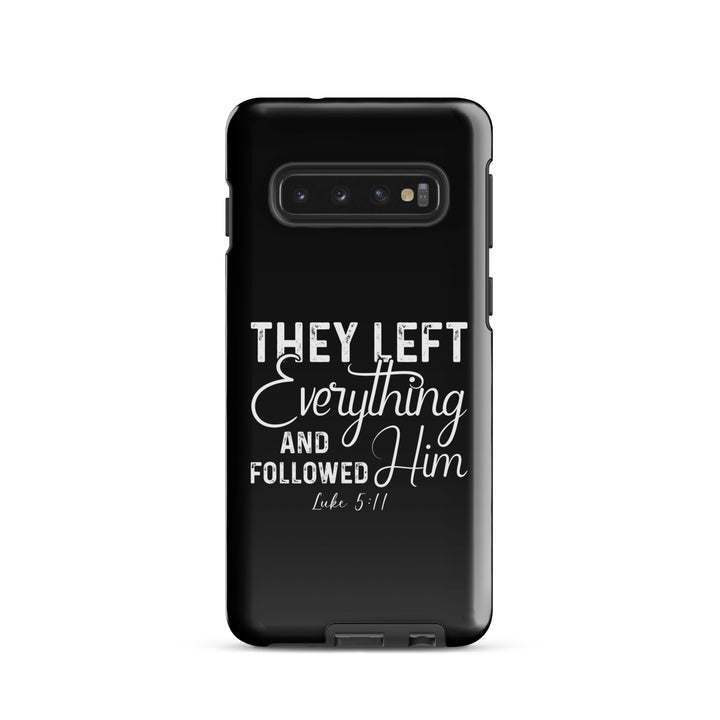 Christian Phone Case Left Everything Black for Samsung® Samsung® Phone Cases Glossy Samsung Galaxy S10 