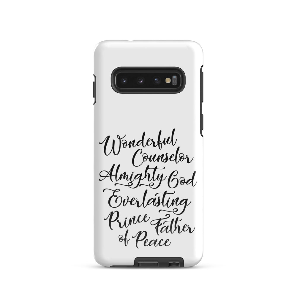 Christian Phone Case Wonderful Counselor White for Samsung® Samsung® Phone Cases Glossy Samsung Galaxy S10 