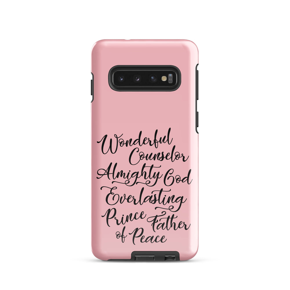 Christian Phone Case Wonderful Counselor Pink for Samsung® Samsung® Phone Cases Glossy Samsung Galaxy S10 