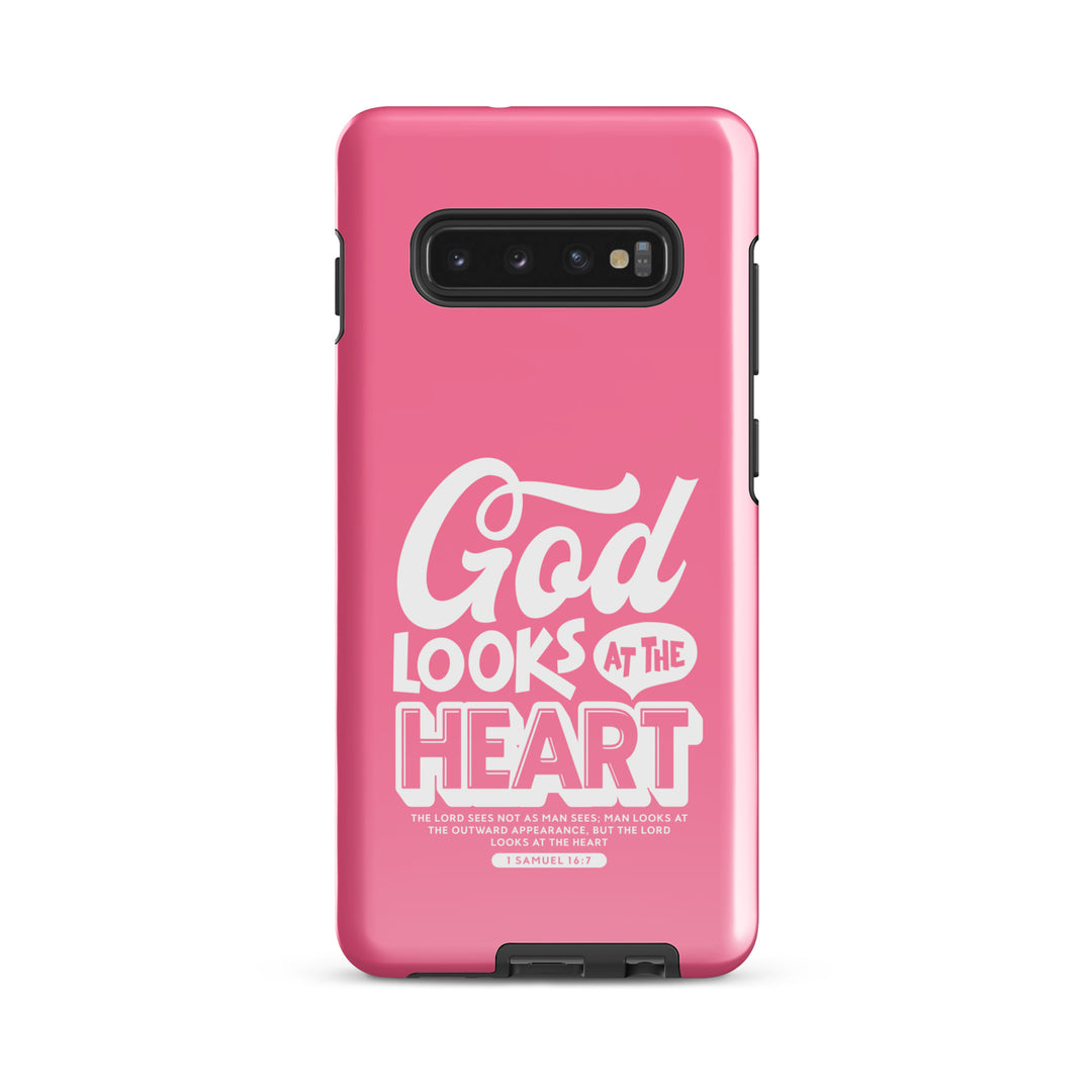 Christian Phone Case God Looks At Heart  for Samsung® Samsung® Phone Cases Glossy Samsung Galaxy S10 Plus 