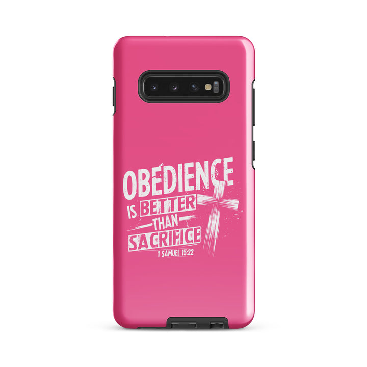 Christian Phone Case Obedience Is Better for Samsung® Samsung® Phone Cases Glossy Samsung Galaxy S10 Plus 