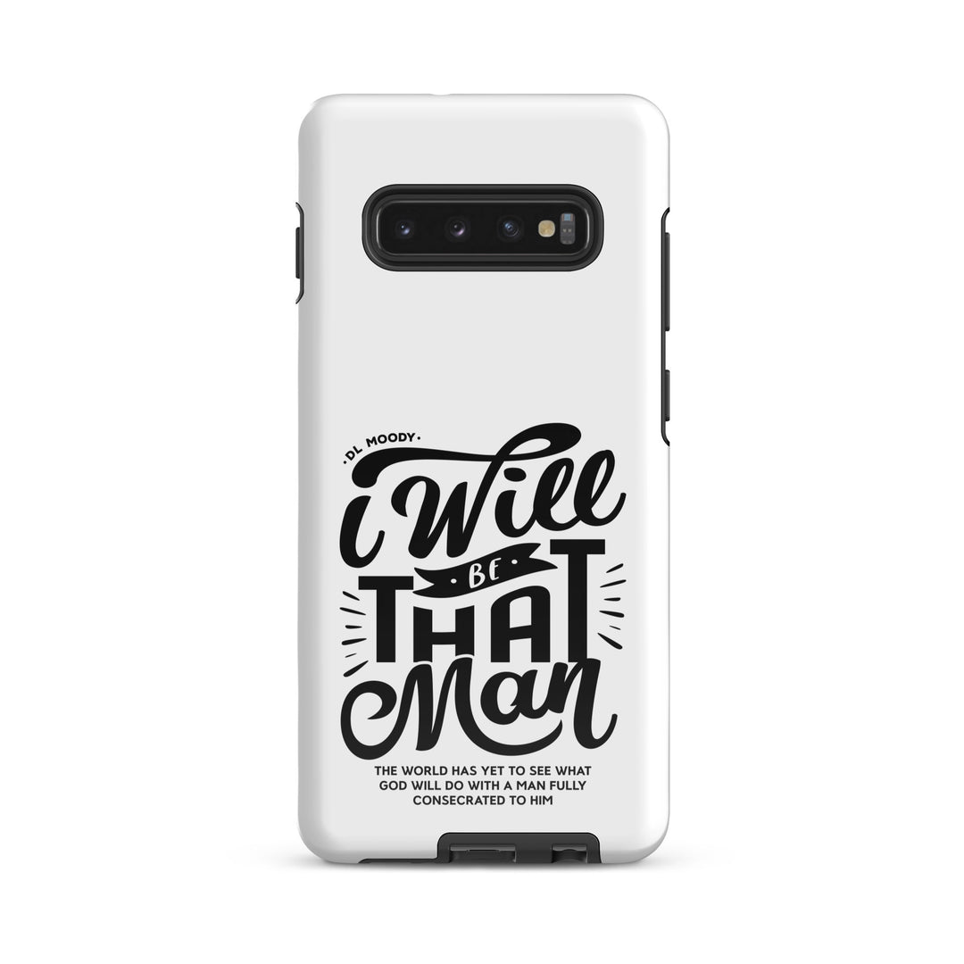 Christian Phone Case I Will Be That Man White for Samsung® Samsung® Phone Cases Glossy Samsung Galaxy S10 Plus 