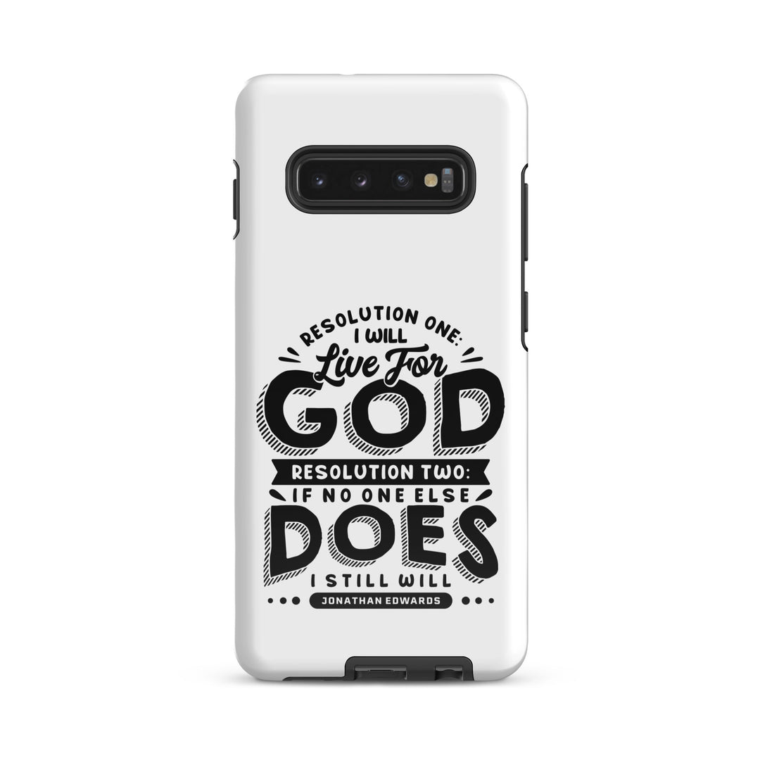 Christian Phone Case Live For God White for Samsung® Samsung® Phone Cases Glossy Samsung Galaxy S10 Plus 