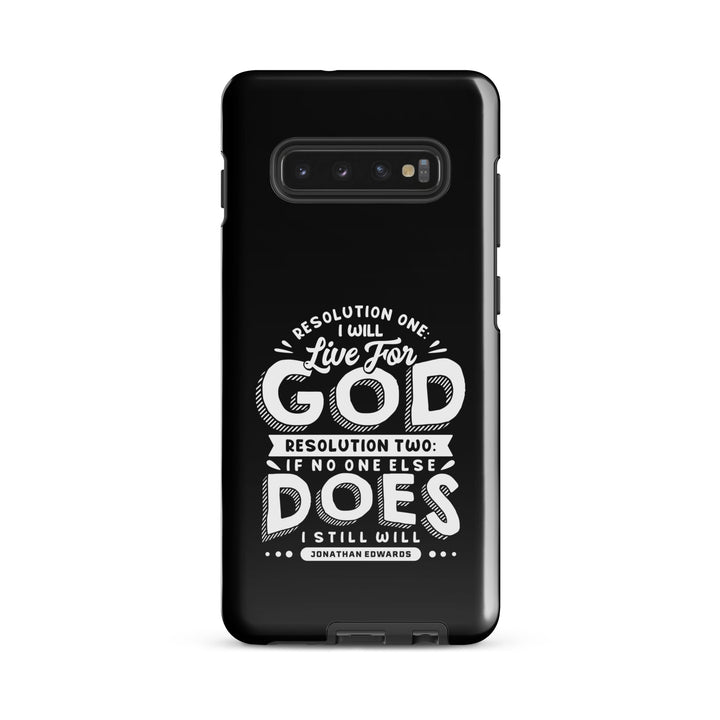 Christian Phone Case Live For God Black for Samsung® Samsung® Phone Cases Glossy Samsung Galaxy S10 Plus 