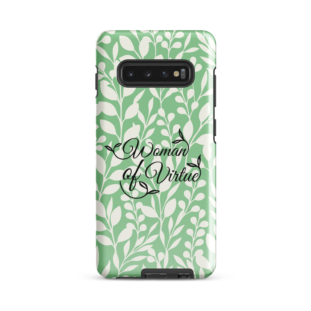 Christian Phone Case Woman of Virtue Green for Samsung® Samsung® Phone Cases Glossy Samsung Galaxy S10 Plus 