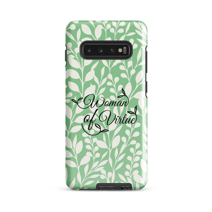 Christian Phone Case Woman of Virtue Green for Samsung® Samsung® Phone Cases Glossy Samsung Galaxy S10 Plus 