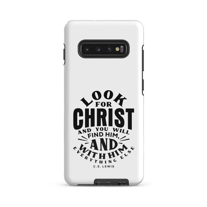 Christian Phone Case Look For Christ White for Samsung® Samsung® Phone Cases Glossy Samsung Galaxy S10 Plus 