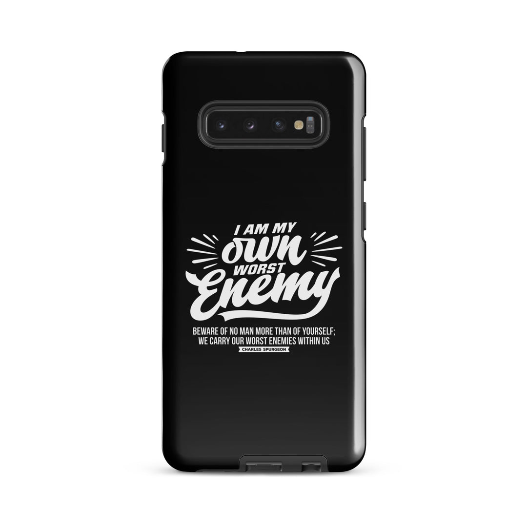 Christian Phone Case Worst Enemy Black for Samsung® Samsung® Phone Cases Glossy Samsung Galaxy S10 Plus 