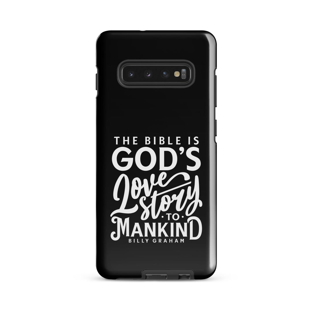 Christian Phone Case God's Love Story Black for Samsung® Samsung® Phone Cases Glossy Samsung Galaxy S10 Plus 