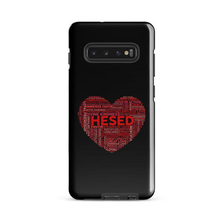 Christian Phone Case Hesed Heart Black for Samsung® Samsung® Phone Cases Glossy Samsung Galaxy S10 Plus 