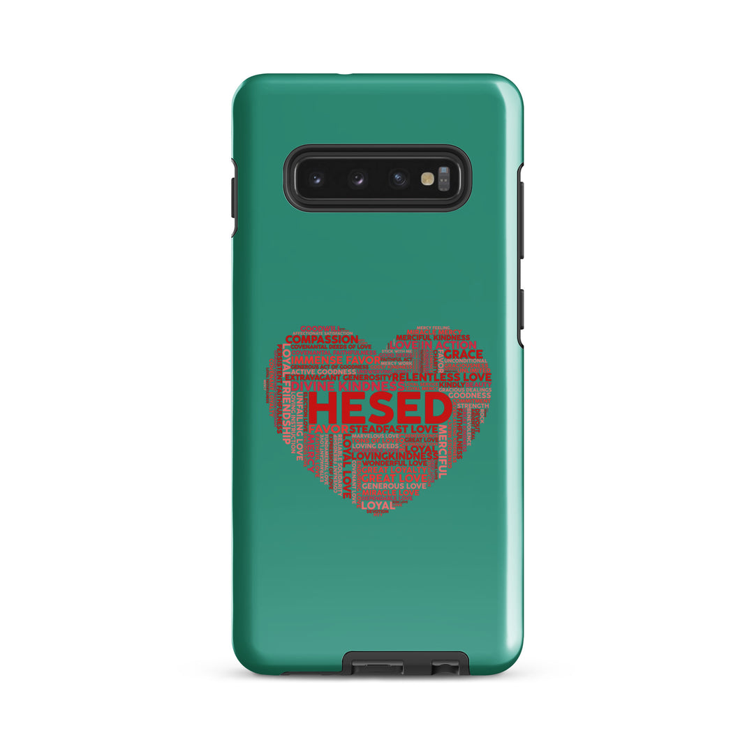 Christian Phone Case Hesed Heart Teal for Samsung® Samsung® Phone Cases Glossy Samsung Galaxy S10 Plus 