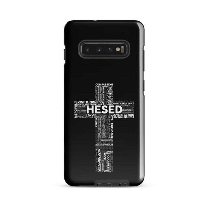 Christian Phone Case Hesed Cross Black for Samsung® Samsung® Phone Cases Glossy Samsung Galaxy S10 Plus 