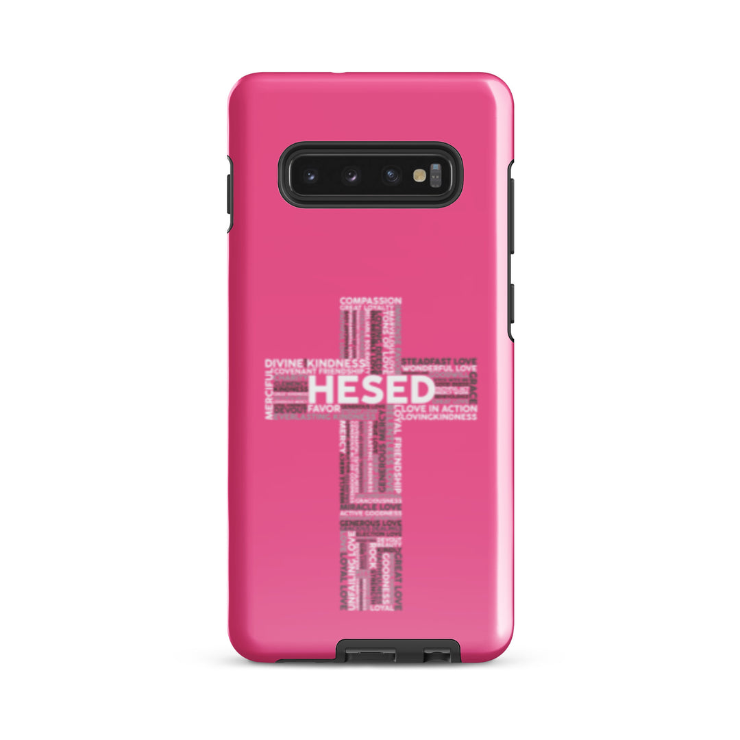 Christian Phone Case Hesed Cross Pink for Samsung® Samsung® Phone Cases Glossy Samsung Galaxy S10 Plus 