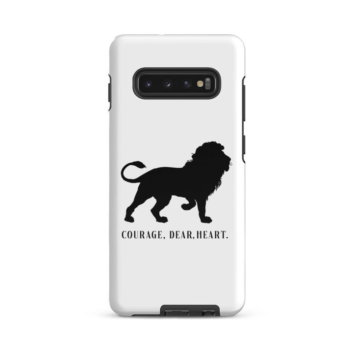 Christian Phone Case Courage Dear Heart White for Samsung® Samsung® Phone Cases Glossy Samsung Galaxy S10 Plus 