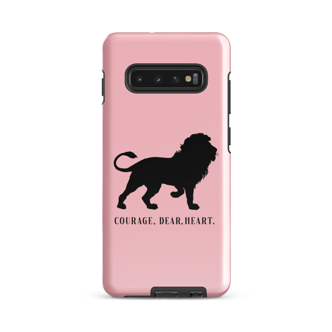 Christian Phone Case Courage Dear Heart Pink for Samsung® Samsung® Phone Cases Glossy Samsung Galaxy S10 Plus 