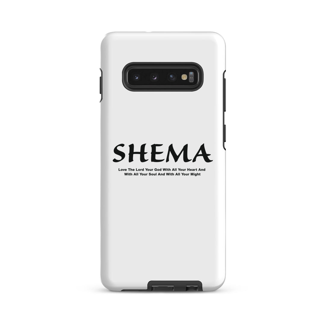 Christian Phone Case Shema Love The Lord White for Samsung® Samsung® Phone Cases Glossy Samsung Galaxy S10 Plus 