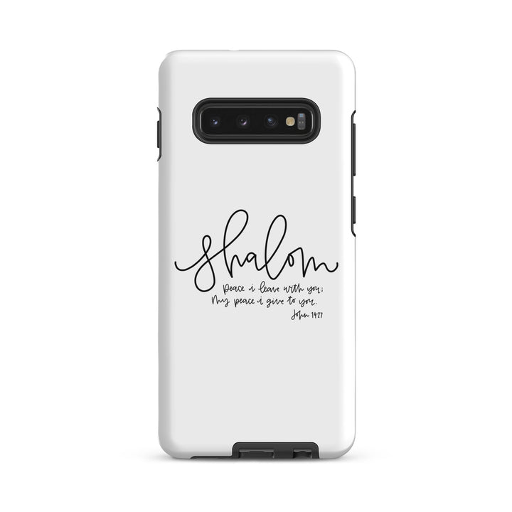 Christian Phone Case Shalom White for Samsung® Samsung® Phone Cases Glossy Samsung Galaxy S10 Plus 