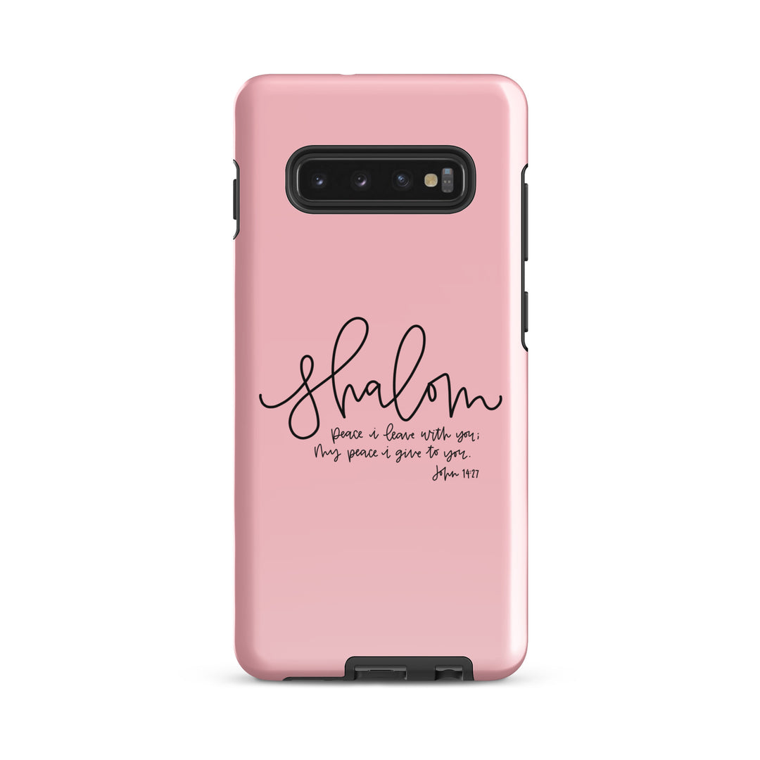 Christian Phone Case Shalom Pink for Samsung® Samsung® Phone Cases Glossy Samsung Galaxy S10 Plus 