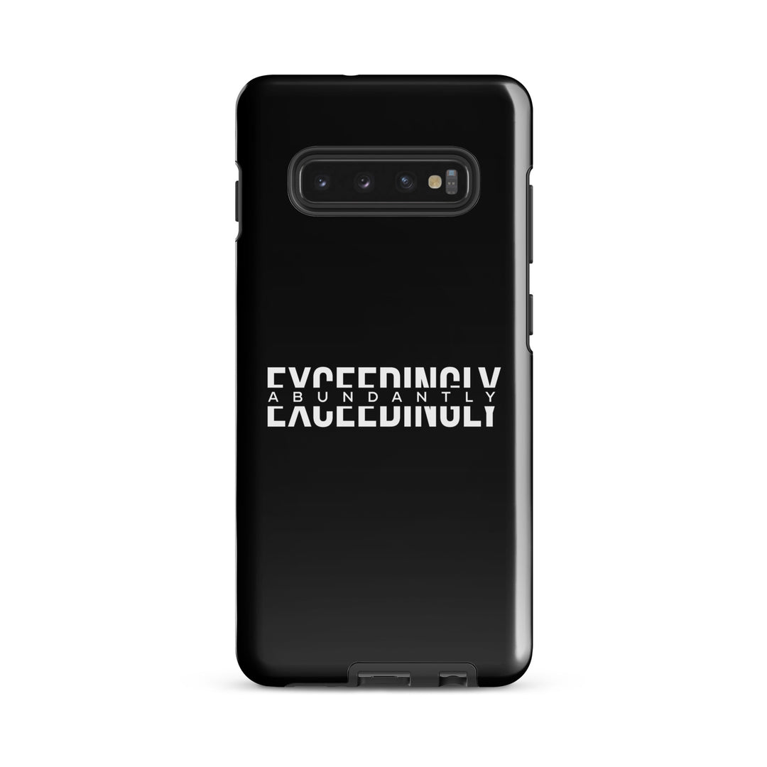 Christian Phone Case Exceedingly Abundantly Black for Samsung® Samsung® Phone Cases Glossy Samsung Galaxy S10 Plus 