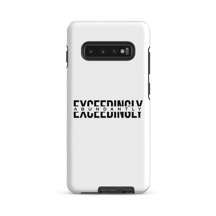 Christian Phone Case Exceedingly Abundantly White for Samsung® Samsung® Phone Cases Glossy Samsung Galaxy S10 Plus 