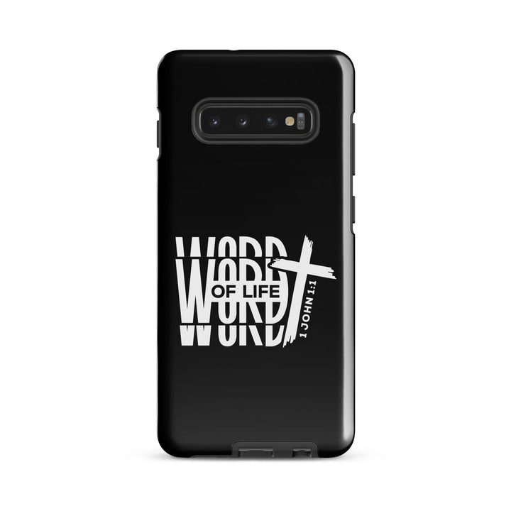 Christian Phone Case Word of Life Cross Black for Samsung® Samsung® Phone Cases Glossy Samsung Galaxy S10 Plus 