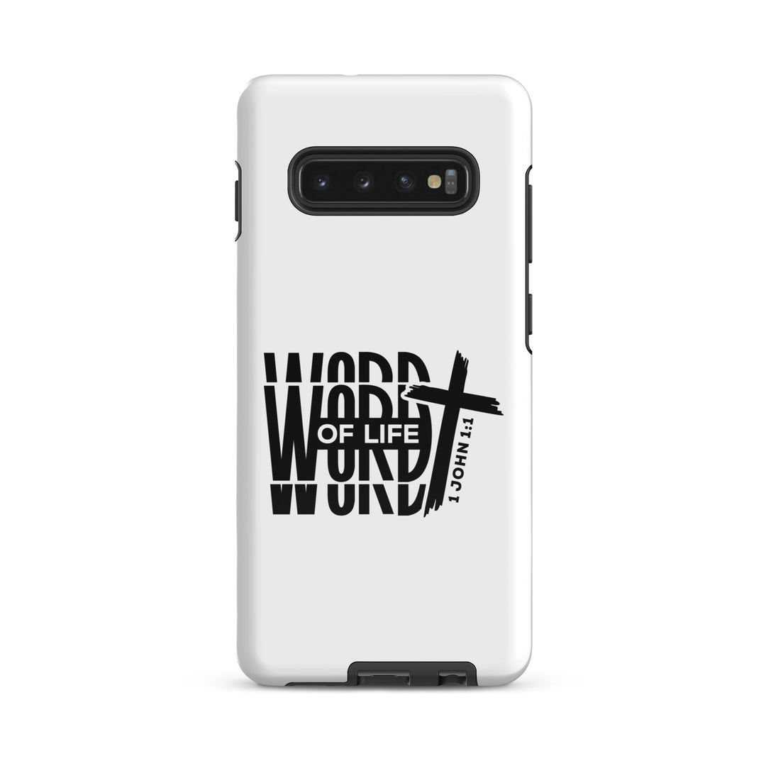 Christian Phone Case Word of Life Cross White for Samsung® Samsung® Phone Cases Glossy Samsung Galaxy S10 Plus 