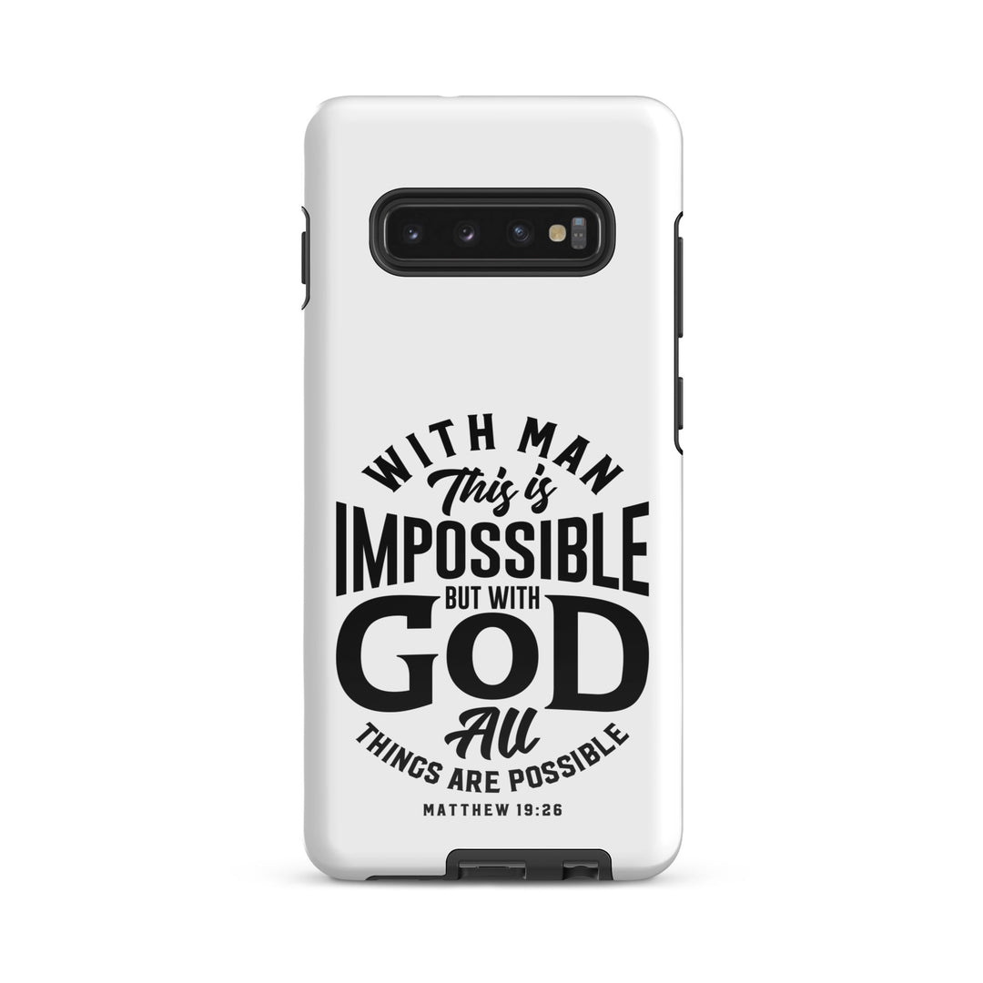 Christian Phone Case All Things Possible White for Samsung® Samsung® Phone Cases Glossy Samsung Galaxy S10 Plus 