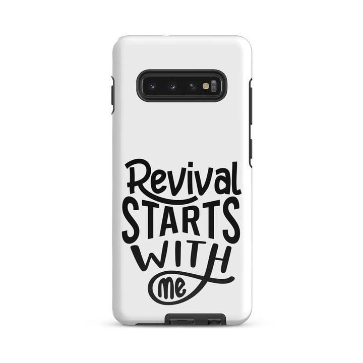 Christian Phone Case Revival Starts With Me White for Samsung® Samsung® Phone Cases Glossy Samsung Galaxy S10 Plus 