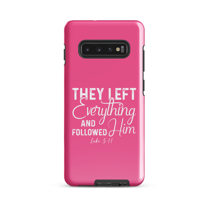 Christian Phone Case Left Everything Pink  for Samsung® Samsung® Phone Cases Glossy Samsung Galaxy S10 Plus 