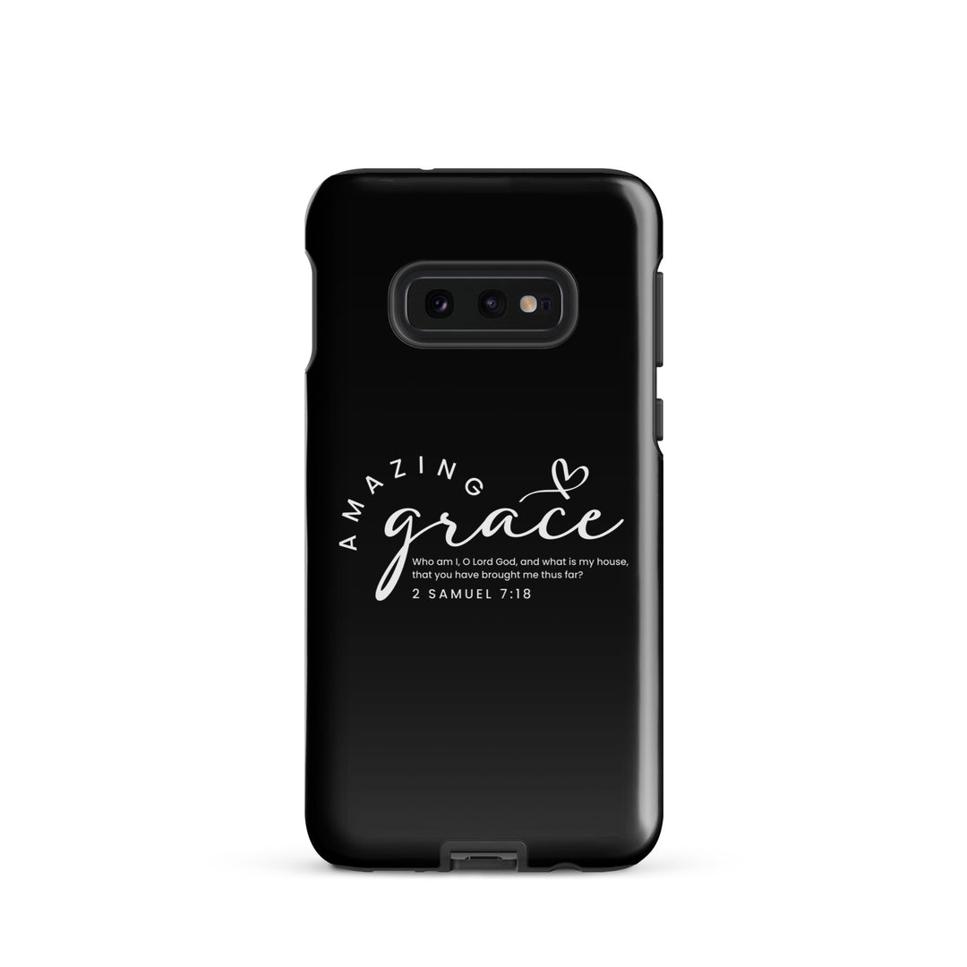 Christian Phone Case Amazing Grace Heart Black for Samsung® Samsung® Phone Cases Glossy Samsung Galaxy S10e 