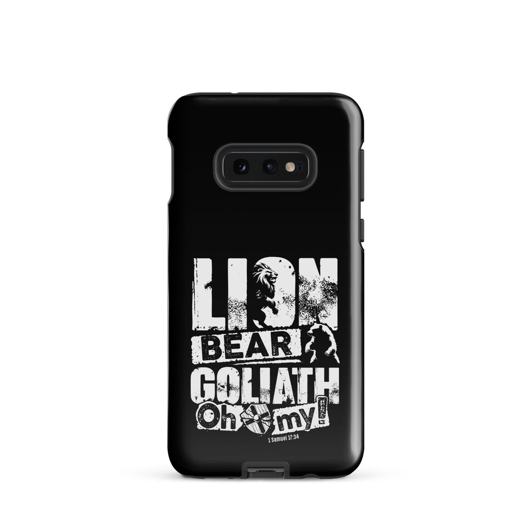 Christian Phone Case Lion Bear Goliath Black for Samsung® Samsung® Phone Cases Glossy Samsung Galaxy S10e 