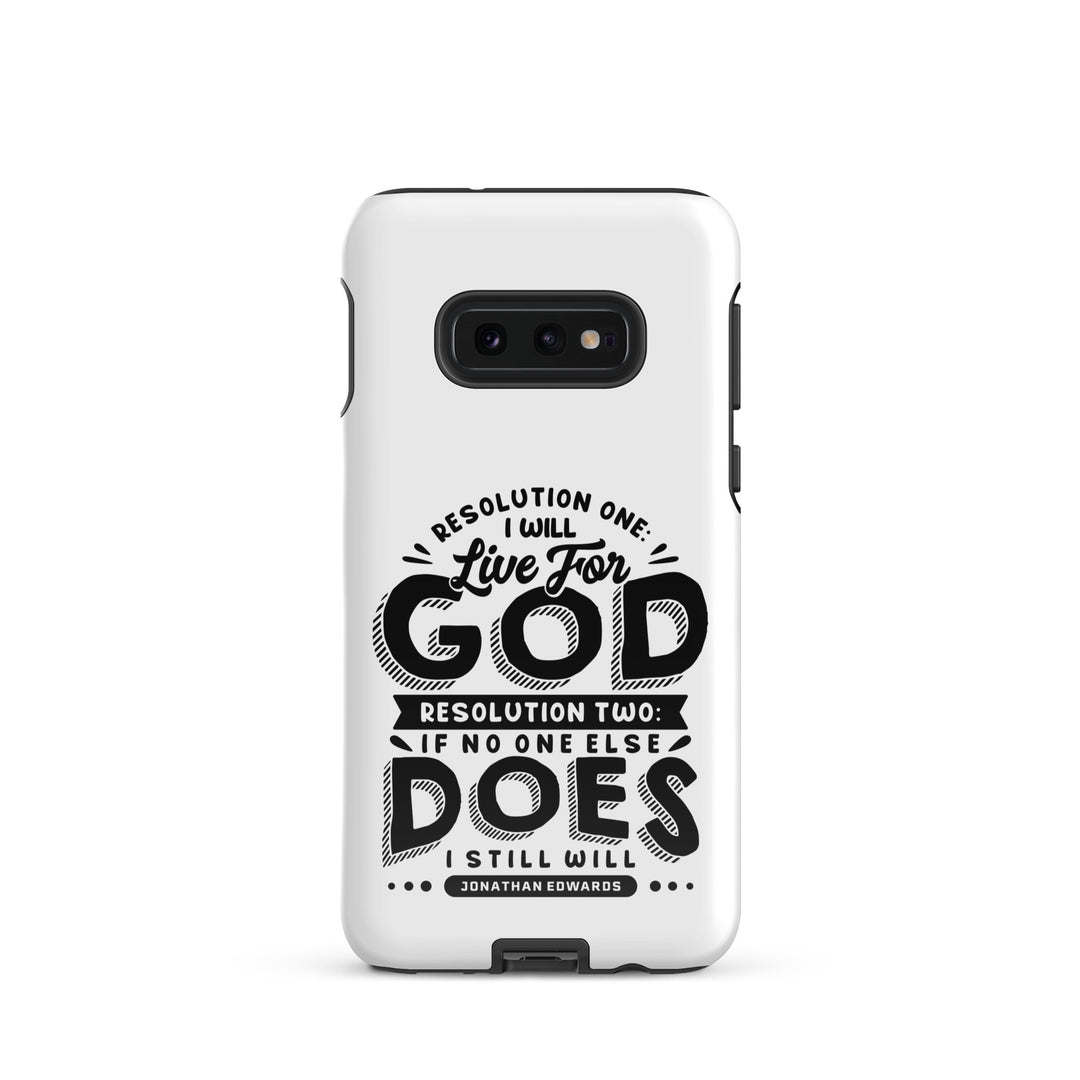 Christian Phone Case Live For God White for Samsung® Samsung® Phone Cases Glossy Samsung Galaxy S10e 