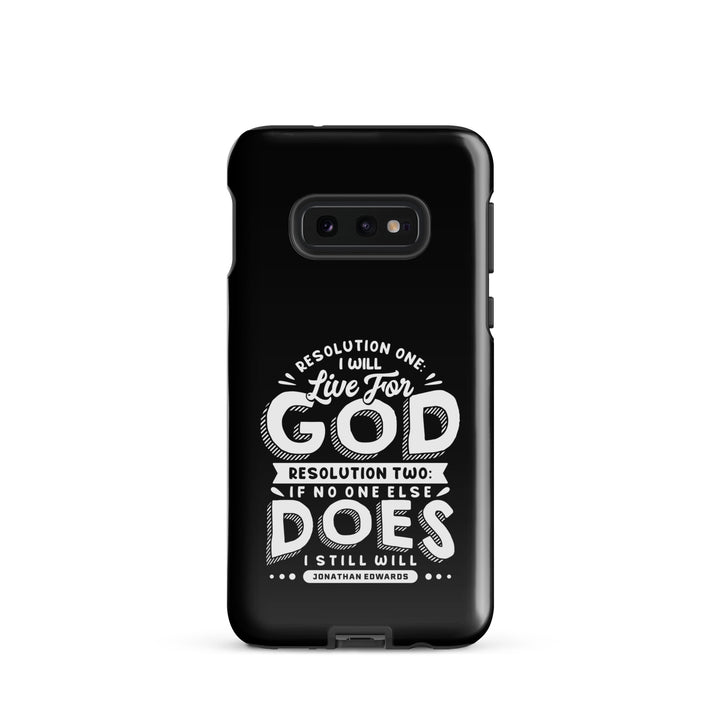 Christian Phone Case Live For God Black for Samsung® Samsung® Phone Cases Glossy Samsung Galaxy S10e 