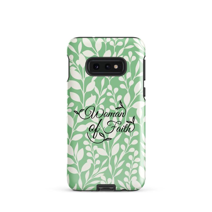 Christian Phone Case Woman of Faith Green for Samsung® Samsung® Phone Cases Glossy Samsung Galaxy S10e 