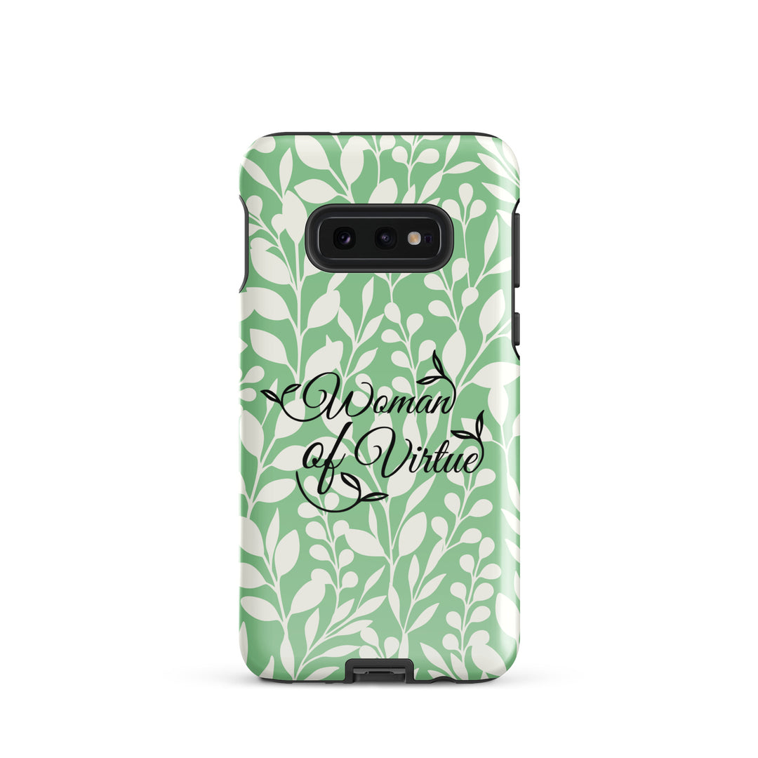 Christian Phone Case Woman of Virtue Green for Samsung® Samsung® Phone Cases Glossy Samsung Galaxy S10e 