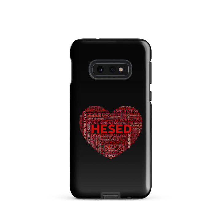 Christian Phone Case Hesed Heart Black for Samsung® Samsung® Phone Cases Glossy Samsung Galaxy S10e 